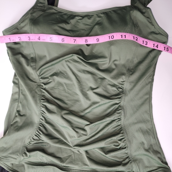 Army green one-piece swimsuit, size 10 - Picture 8 of 10